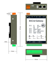 Gateway BACnet compatible con el protocolo Modbus, convierte a servidor BACnet IP, compatible con enrutador BACnet