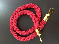 Accessoires de barrière de file d'attente en corde torsadée, corde de barrière de file d'attente rouge de 1,5 m