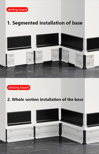 Plinthe suspendue à boucle en aluminium double couche de 60mm facile à installer pour projet de décoration de la maison plinthe de sol en métal - Product Image 6