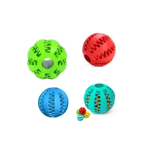 Commercio all'ingrosso personalizzato eco-friendly Direct Interactive Treat Ball Slow Feeder Pet Leakage Food Chew Dog Balls Toys