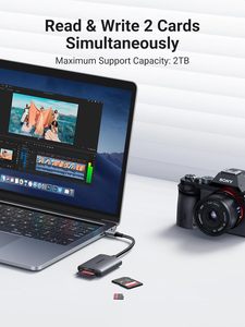 Ugreast USB C SD 4.0เครื่องอ่านการ์ด3.0 UHS II เครื่องอ่านการ์ดไมโคร SD แบบปลั๊กเครื่องอ่านการ์ด<span class=keywords><strong>ค</strong></span>วามจำสำหรับ SD microSDHC - Product Image 4