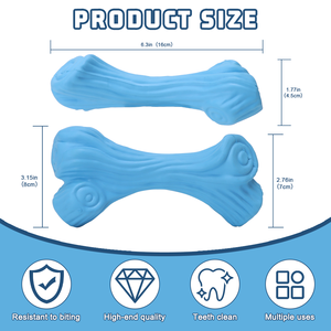 Interaktif çevre dostu doğal kauçuk dayanıklı karikatür Modern köpekler için kemik oyuncak çiğnemek-açık sesli evcil hayvan oyuncağı - Product Image 2