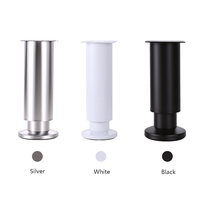 Pieds de lit/support de table en acier inoxydable au design moderne avec installation facile et fonctions réglables – Noir, Blanc, Argent