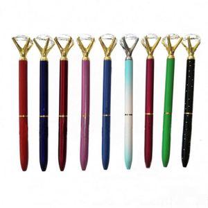 Custom Logo Luxury Gift Twist Diamond Top Metal Crystal Ballpoint Pen 1.0mm Premium with Personalized Design for Promotional Use - Product Image 1