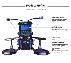 Trò chơi chiến đấu bằng tia laser hồng ngoại có rung, âm thanh và ánh sáng chiếu, dành cho <span class=keywords><strong>2</strong></span> người chơi, sử dụng tại nhà hoặc trung tâm thương mại - Product Image 2