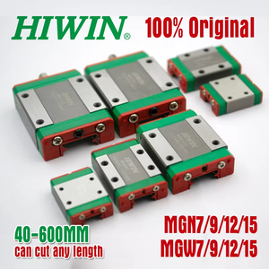 Guida Lineare Miniaturizzata Originale Hiwin <span class=keywords><strong>MGN</strong></span> MGN7C MGN9C MGN9H MGN12C MGN12H MGN15C MGN15H con Blocco per Stampante 3D e Parti CNC - Product Image 2