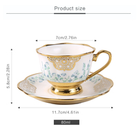 Ensemble de tasses à thé et soucoupes en céramique de style nordique comprenant une tasse à café tasse à lait assiette en porcelaine pour le thé et le dessert de l'après-midi