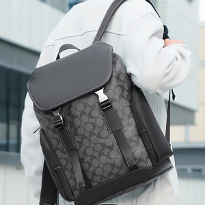 <strong>Black</strong> Woven <strong>Leather</strong> Geometric Backpack 36-56L Large Capacity Luxury Zipper Travel <strong>Rucksack</strong> Men <strong>Women</strong> Casual Waterproof Unisex - Product Image 4