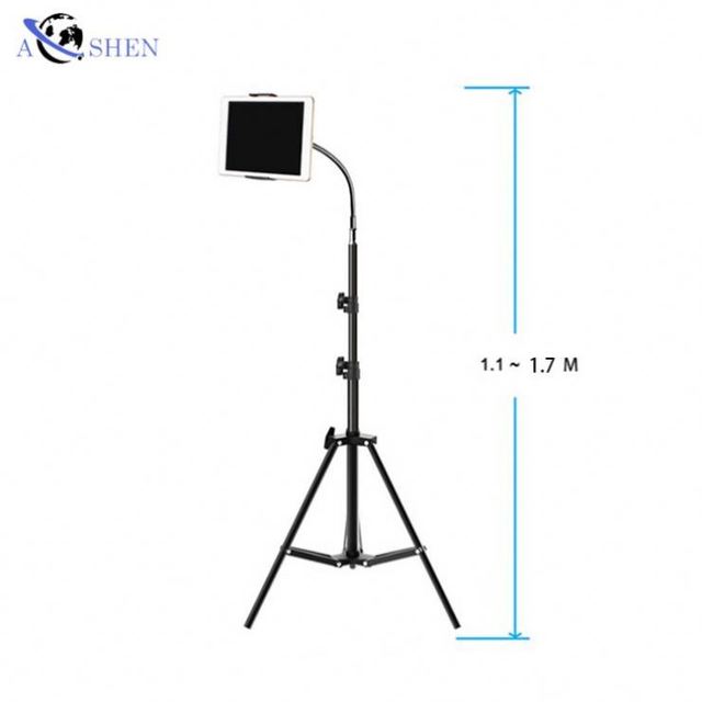 Adjustable 1.6M Long Arm Stand Mobilephone Tripod Floor Stand for iPad Cellphone Tablet