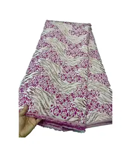 Thêu Chất Lượng Cao Bazin Thổ Cẩm Vải Damask Ren Váy 2023 Phi Thời Trang Jacquard Thổ Cẩm In Dệt Kim Sợi Dọc