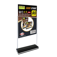Vente en gros de présentoir en plastique acrylique Présentoir de table transparent pour menu de bureau A4/a5/a6