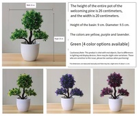 Plante en pot Bomao, petite fleur en plastique, décoration d'intérieur, ornements floraux, cerisier, neige verte, mini