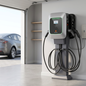 New Starcharge Saturn IP54 Type 2 2x22kW/2x32A CE-RED CB UKCA RCM WPC NTC OCPP 1.6J AC Silver EV <b>Charger</b> - Product Image 5