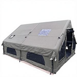 Grande tente de <span class=keywords><strong>camping</strong></span> gonflable de luxe quatre saisons, toile de coton technologique, pour 4-6-8-10-12 personnes |   Lucarne respirante et imperméable - Product Image 1