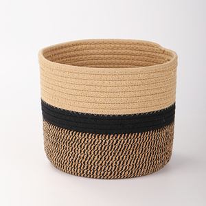 Giỏ đựng đồ bẩn bằng dây thừng cotton, kiểu dáng thời trang, đơn giản và rộng rãi, nhiều màu sắc, kích thước tùy chọn - Product Image 4