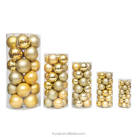 Boules de Noël 24 pièces 3/4/6/8 cm, décorations en plastique pour arbre de Noël, boules électro-plaquées avec surface brillante et mate pour arbre de Noël
