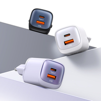 USAMS Pengisi Daya Cepat GaN PD3.0 30W Baru yang Populer, Adaptor Pengisi Daya Dinding USB C untuk Ponsel, Pengisi Daya Super Cepat untuk iPhone untuk Huawei