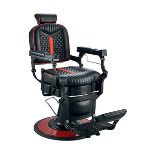 Sillón <span class=keywords><strong>de</strong></span> Barbero Moderno para Salón <span class=keywords><strong>de</strong></span> Belleza y Barbería en Cuero Negro <span class=keywords><strong>Silla</strong></span> <span class=keywords><strong>de</strong></span> Estilismo <span class=keywords><strong>Reclinable</strong></span> Hidráulica - Product Image 1