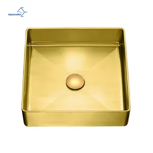 Hot Selling Custom Golden Color Durable 304 Stainless Steel Bathroom Sink