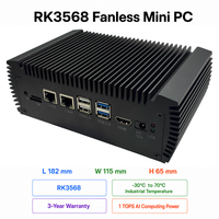 Mini PC Industrial Sin Ventilador Rockchip RK3568, SATA 3.0, WIFI6, Ranura para Tarjeta SIM + Tarjeta TF, Funcionamiento Confiable 24/7, Mini PC Sin Ventilador de Fábrica