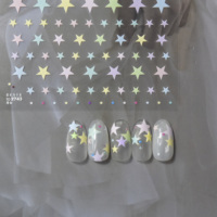Nail art autocollant 5d, autocollant rose macaron étoile brillant nail art autocollant décoration