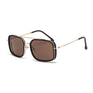 Nouvelles lunettes de soleil carrées pour hommes, monture noire, verres rouge vif, protection UV400, anti-éblouissement, pour la conduite, en PC, ZX168 - Product Image 5
