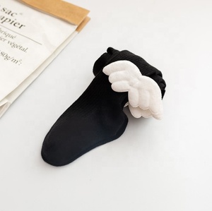 Mallas de primavera y verano para niñas, color caramelo, finas, baratas, de algodón peinado, medias con alas de <span class=keywords><strong>Ángel</strong></span> para niños, pantimedias blancas para niñas - Product Image 3