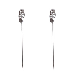 S925 Sterling Silver Tassel Ear <b>Cuff</b> <b>Earrings</b> For Women Korean Style Elegant Niche Design Everyday Wear - Product Image 5