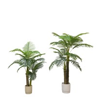 Künstliche Mehrstamm-Kokospalme für Innen- und Außendekoration, Tropischer Kunstbaum, Bonsai-Ornament, Großformatige Simulierte Grüne PE-Pflanze