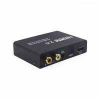 Adaptateur HDMI vers HDMI avec extracteur audio 7.1, 4K 60Hz YUV 4:4:4 HDR HDMI 2.0 vers optique RCA L/R 3.5mm Toslink SPDIF Audio