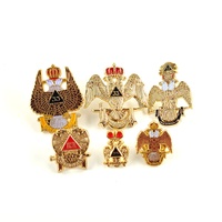 Freemason Kustom Enamel Pin Masonic Regalia Lapel Pin Mason Skotlandia Rite Shriner Lapel Pin