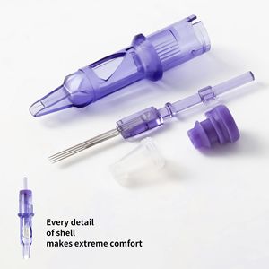 10ピース/箱カートリッジタトゥーニードルRLRS RMM1カートリッジタトゥーマシングリップ用の使い捨て滅菌安全ユニバーサルニードル