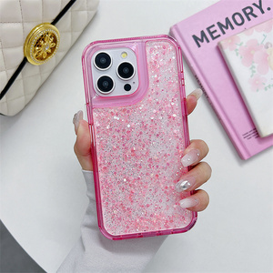 Funda de teléfono con purpurina brillante, funda de protección epoxi de Color puro para <span class=keywords><strong>Motorola</strong></span> Edge 50 Neo 50 Pro 50 Fusion 50 Ultra - Product Image 4