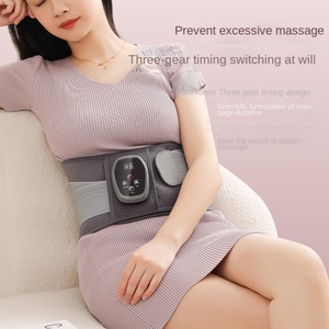 Nouvelle ceinture de massage lombaire à affichage numérique avec vibration et chaleur pour soulager les douleurs lombaires, en tissu tricoté extensible Spandex/Polyester - Product Image 1