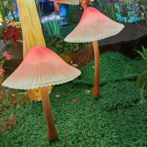 TOPREX fantasia fungo in resina ha portato luci notturne Decorative da giardino per la scena della foresta di fiabe decorazione romantica di nozze - Product Image 4