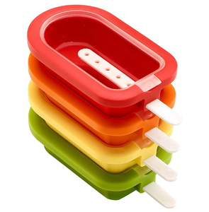 Moldes Apilables para Paletas Heladas + Palitos y Tapas |   Silicona de Platino Flexible, Reutilizable y Apta para Lavavajillas |   Paletas Heladas Caseras, Refrigerios Congelados - Product Image 1