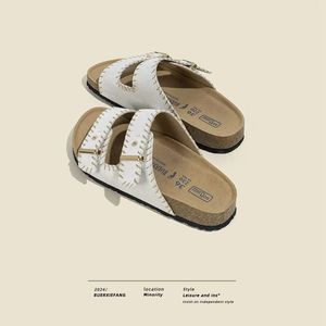 Pantuflas elegantes y modernas para mujer, al por mayor, con suela de madera blanda y comodidad para exteriores, novedad 2026 - Product Image 3