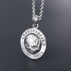 Collar con Colgante de Calavera de Acero Inoxidable, Estilo 1991, Joyería de Moda - Product Image 2