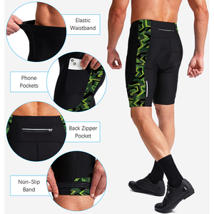 Shorts de cyclisme personnalisés pour hommes, respirants, à séchage rapide, vêtements de sport pour vélo de route, shorts de cyclisme professionnels rembourrés pour la course et l'entraînement - Product Image 6