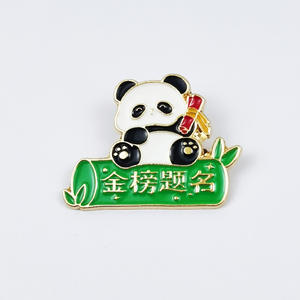 Broche Metálico de Graduación para Estudiantes, Insignia de Panda de Dibujos Animados con Mensaje de Ánimo para Exámenes, Accesorio de Moda para Ropa - Product Image 6