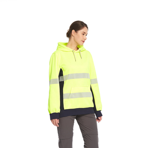 Sweat de sécurité haute visibilité <span class=keywords><strong>pull</strong></span> réfléchissant pour hommes ANSI <span class=keywords><strong>classe</strong></span> 3 sweats à capuche en polaire haute visibilité - Product Image 5