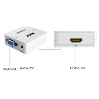 Convertisseur Mini VGA vers HD TV pour PC portable, projecteur HD TV, transmetteur de signal vidéo audio 1080P, adaptateur VGA2HDTV, accessoires