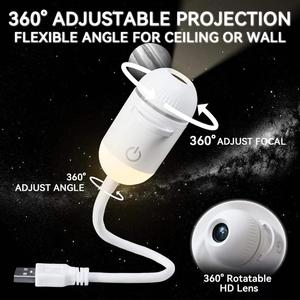 2 in 1 Galaxy Projector Night <b>Light</b> USB Mini <b>Star</b> Projector Lamp <b>LED</b> Ceiling <b>Light</b> with 3 Projection Slides for Kids Bedroom - Product Image 2