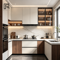MARFA Meuble à vin en verre LED avec cadre noir, style nordique simple et luxueux, en bois massif, sur mesure, fabricant de meubles sur mesure