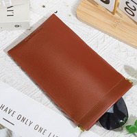 Montre à rabat en cuir gaufré personnalisé sac d'emballage pour lunettes de soleil rouge à lèvres pochette de rangement étanche pour écouteurs en cuir PU