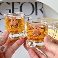 Lot de verres à shot mini 60 ml (2 oz) avec poignée en relief, personnalisables avec logo, pour dégustation de Soju et Sake coréen, verrerie portable pour restaurants Izakaya