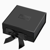 Boîtes rigides en papier avec logo imprimé de luxe, pliables, pour l'emballage de perruques, avec design plat pour l'expédition