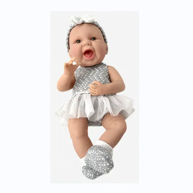 Wholesale New Design 14 Inch Real Looking Silicone Reborn Baby Dolls Accessories Toy Doll for Girls
