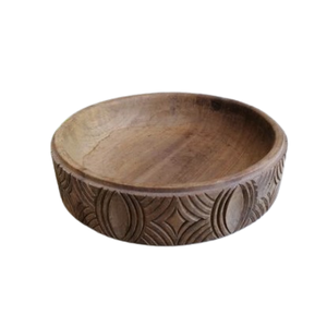 Ustensiles de cuisine de style moderne bols à pâte en bois fabriqués à la main pour la cuisine bol rond en bois de taille moyenne - Product Image 3