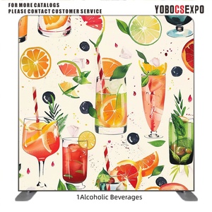 Backdrop foto booth 8*8FT dengan rangka aluminium, Peralatan Pameran Dagang - Product Image 1